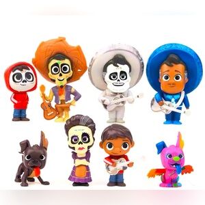 8pcs/set Movie Pixars COCO Cute Character Figure Model Toys or decoration